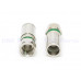 RG6SV5C2V-G 5C皺縮式接頭 綠色鳳梨接頭 皺縮 推入式RG6 5C2V 數位天線第四台CATV 衛星BS.CS 防洩鳳梨雙鋁雙網線用接頭